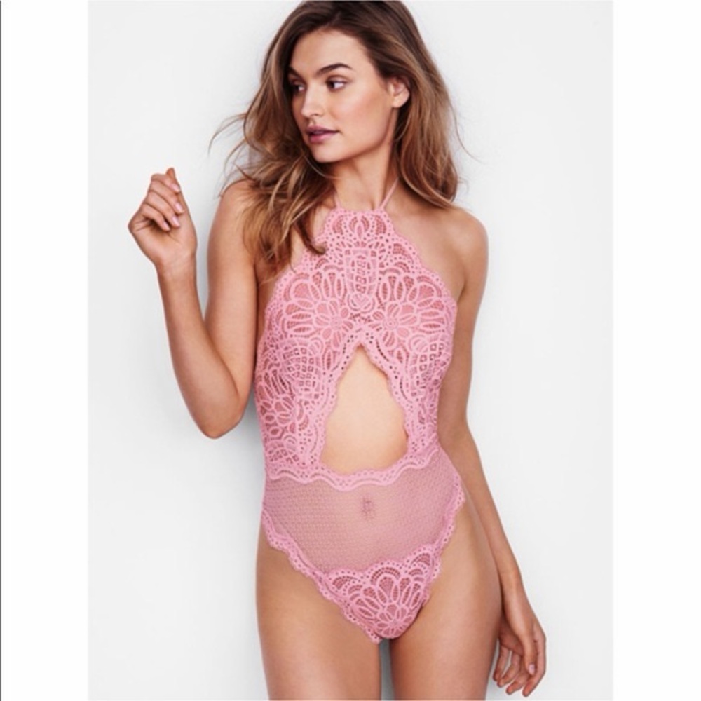 Victoria's Secret Cutout High-neck
Teddy bodysuit size M